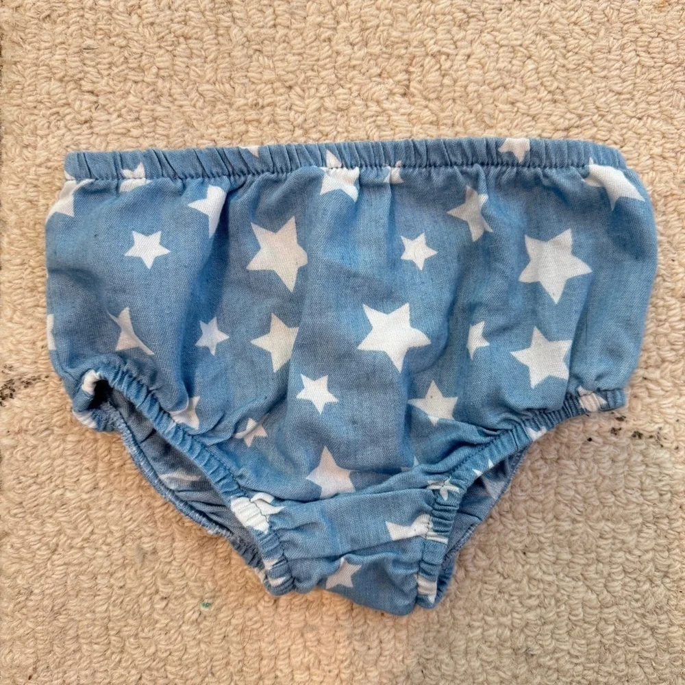 Bonnie Baby Blue Star Print Bloomers